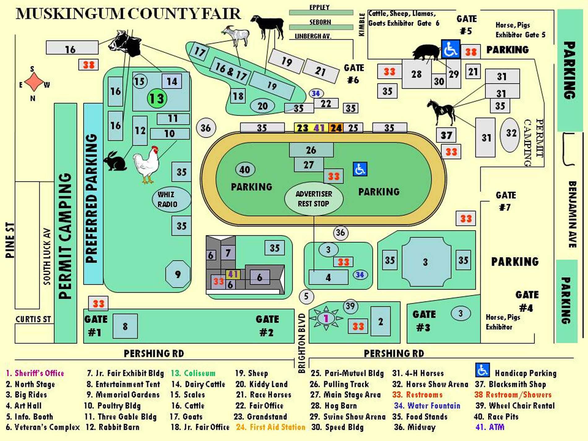Muskingum County Fairgrounds Map